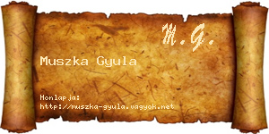 Muszka Gyula névjegykártya